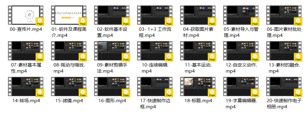 会声会影X10基础入门视频教程全20集