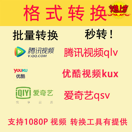 qlv格式转换mp4QSV格式转换器视频下载腾讯转码工具KUX格式转换