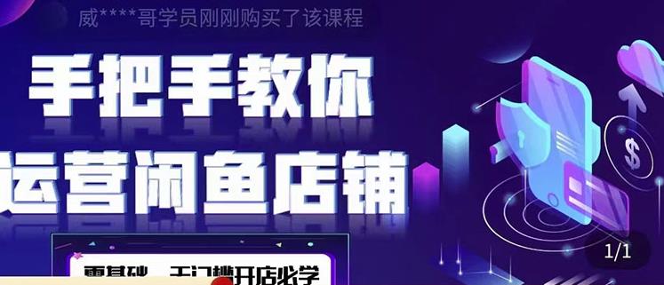 2022版-零基础闲鱼运营实战教学：一部手机零成本开店完整电商，适合宝妈/兼职/网赚人员