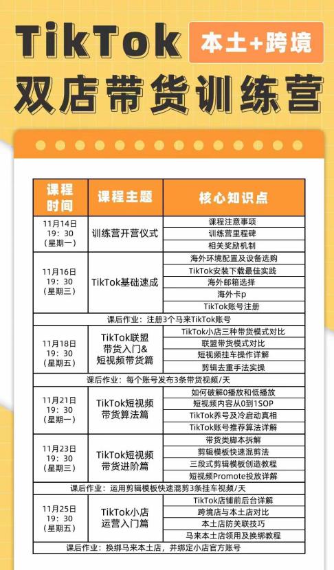 双店带货训练营：TikTok Shop本土+跨境第16期，助您出海抢占全球新流量，实现一店卖遍全球
